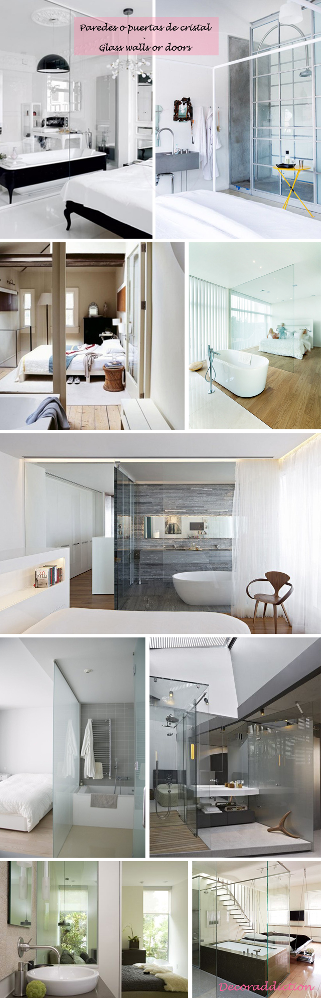 Baños integrados en el dormitorio - Bathrooms integrated in the bedroom_paredes de cristal